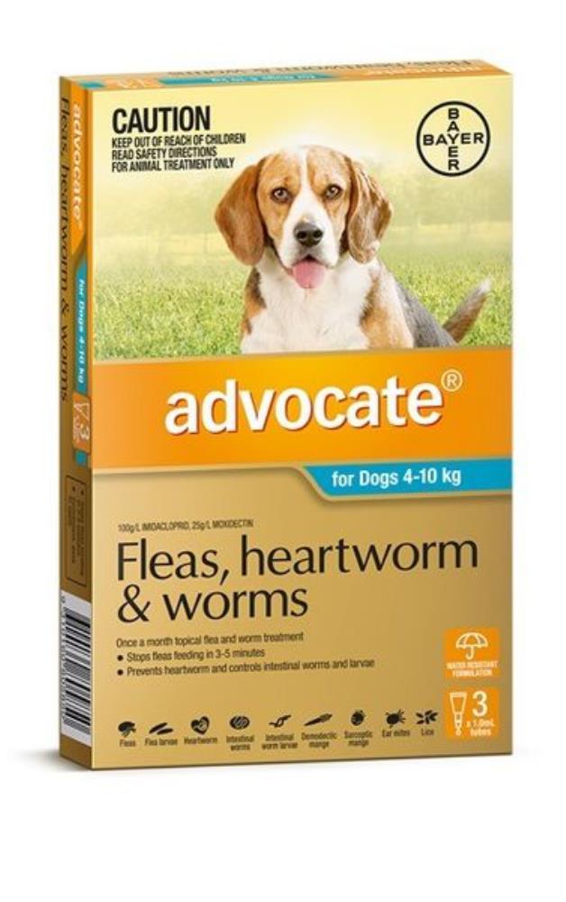 Advocate Dog 4 - 10kg 3pk
