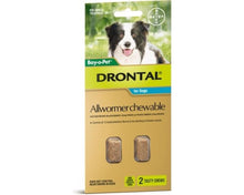 Drontal Dog Wormer 10kg (2 Chews)