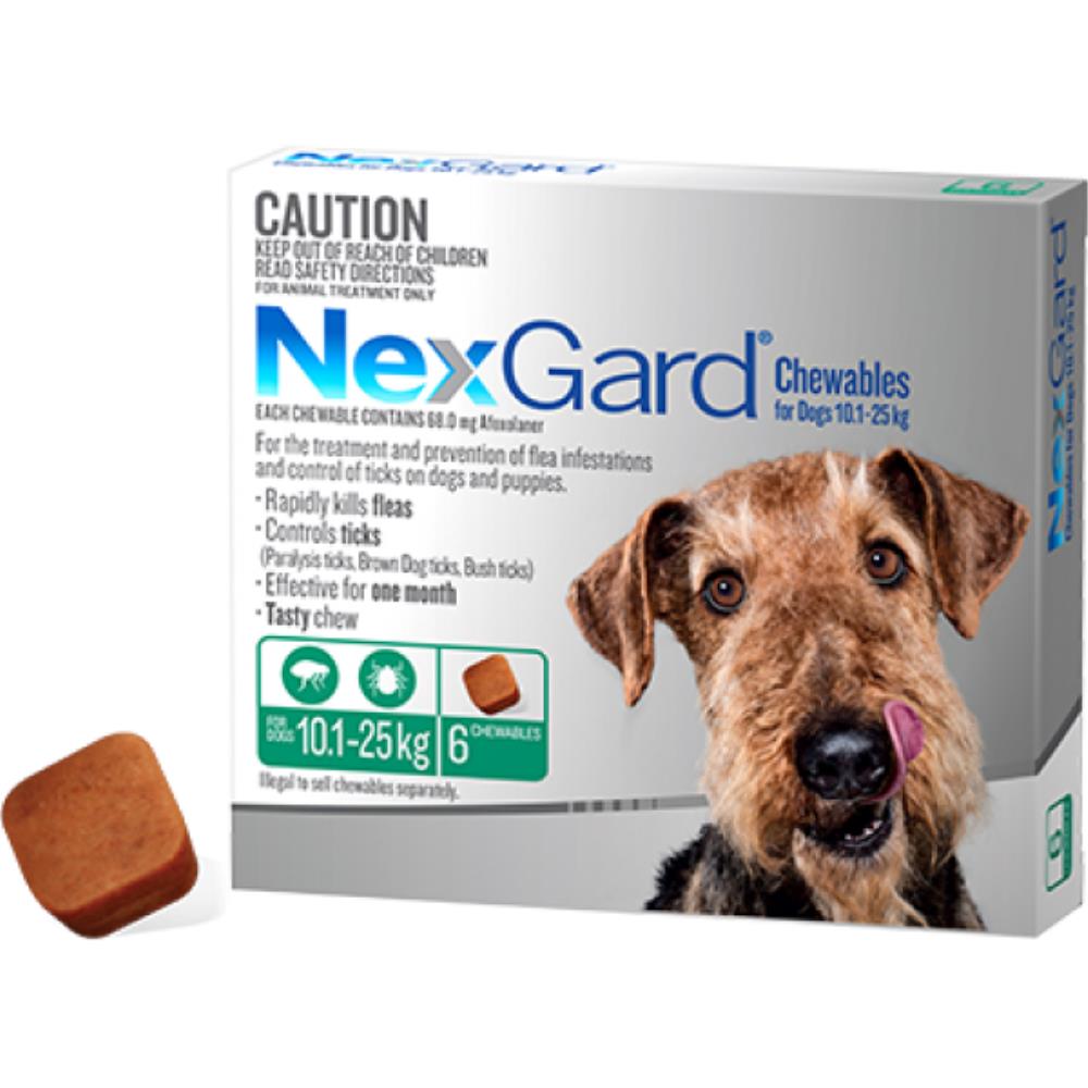 NexGard Chew Large (Green) 10.1-25kg 6pk
