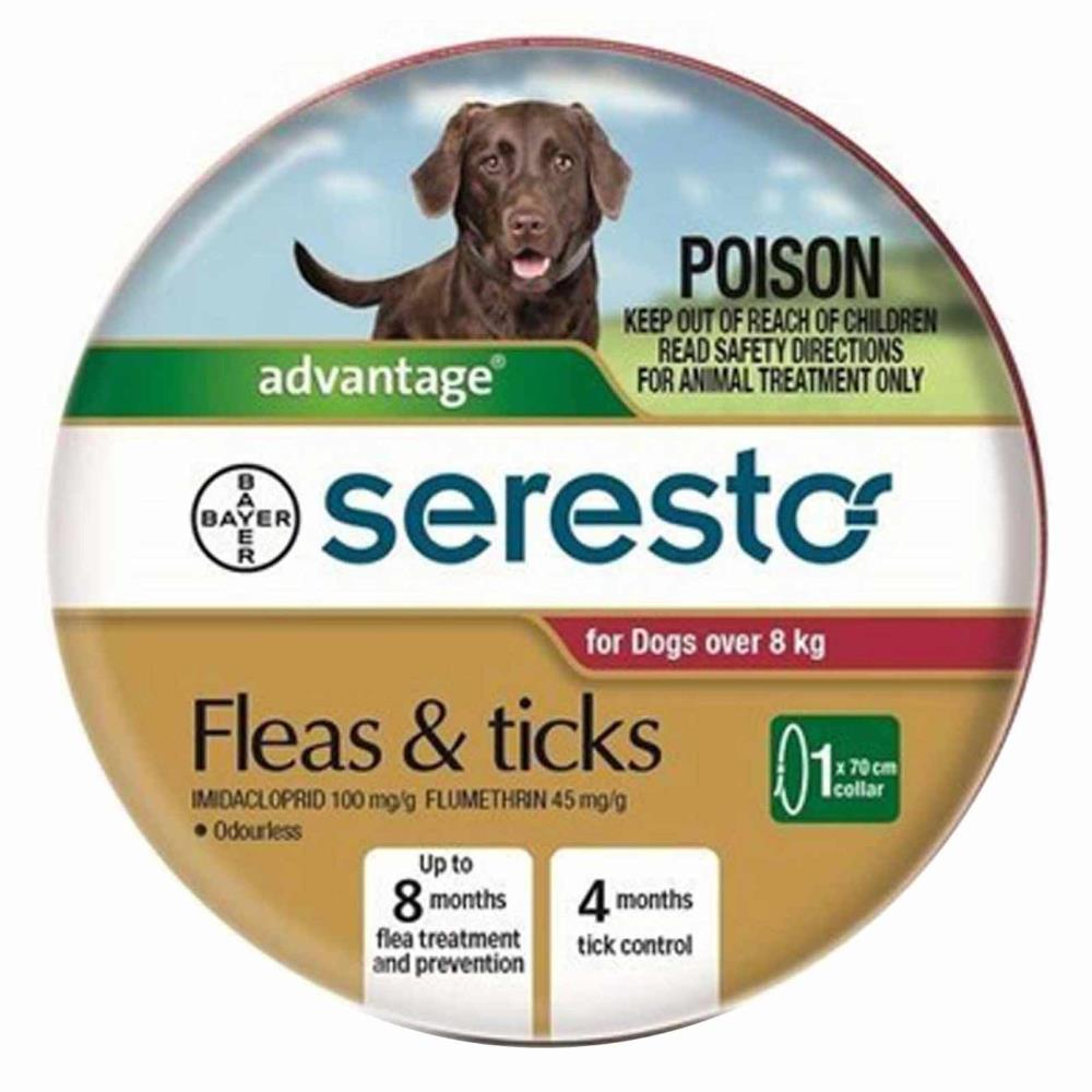 Seresto Dog Collar for Dogs Over 8kg - Red
