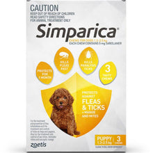 Simparica Dog 1.3-2.5kg Yellow 3pk