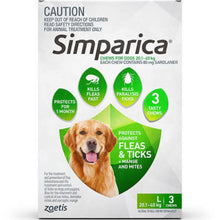 Simparica Dog 20.1-40kg Green 3pk